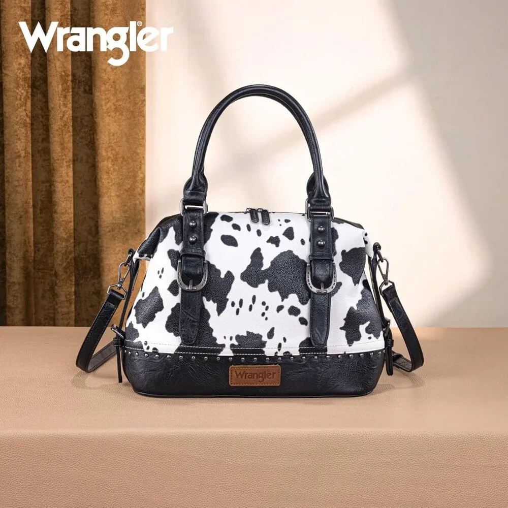 Women's Wrangler Hobo Shoulder Barrel Satchel Detachable Strap Doctor Hand Bag